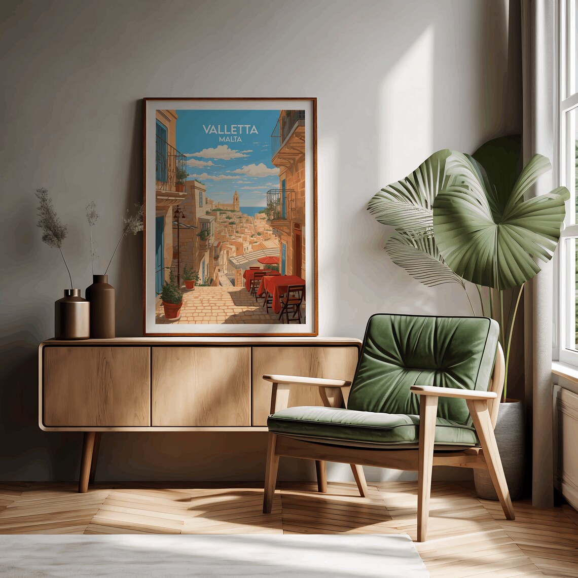 Valletta Travel Poster, Malta Custom Personalised - Image 2