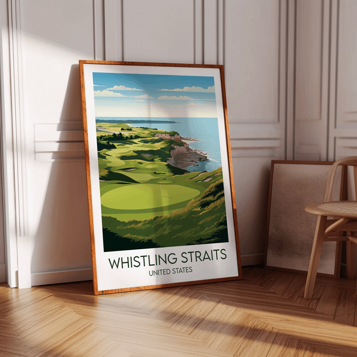 Whistling Straits Links Coastal Golf Course Vintage Travel Poster - Image 3