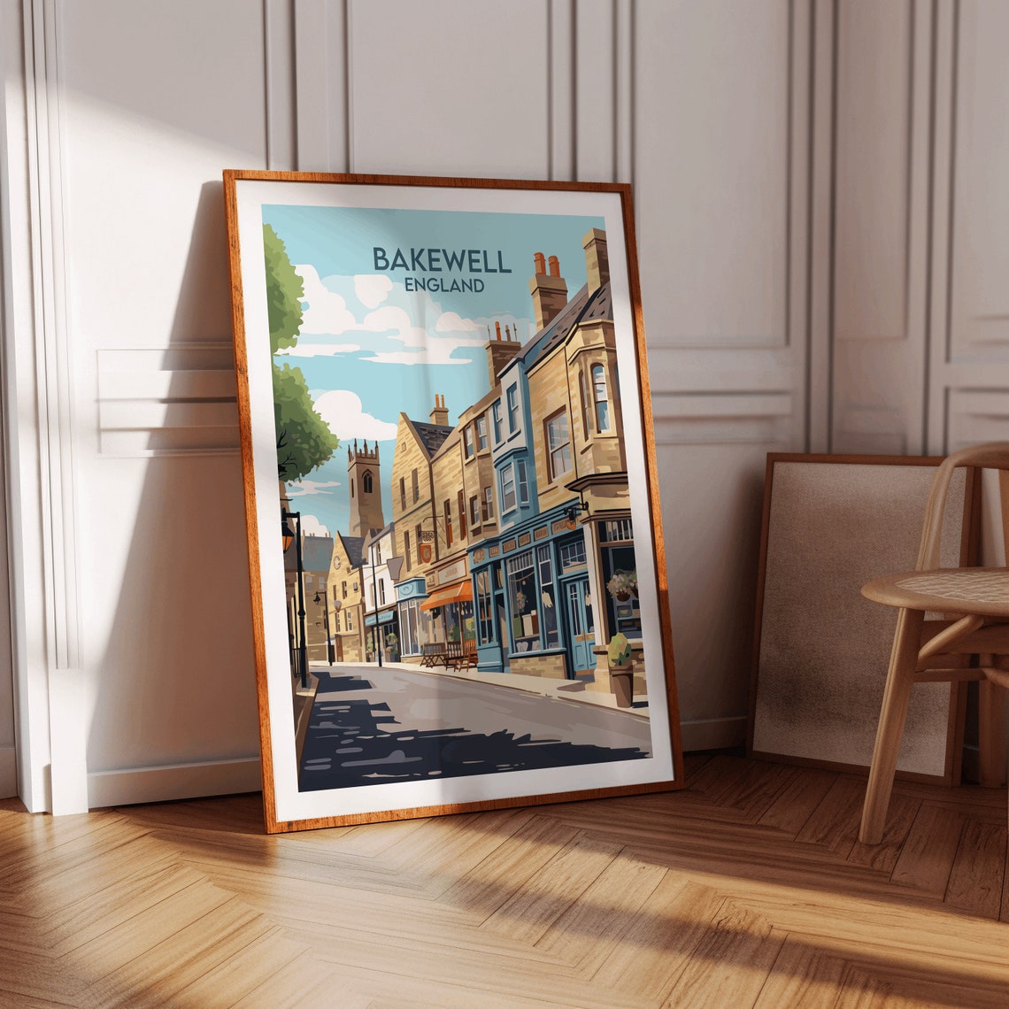 Bakewell England Charming Historic High Street Travel Poster - Image 2