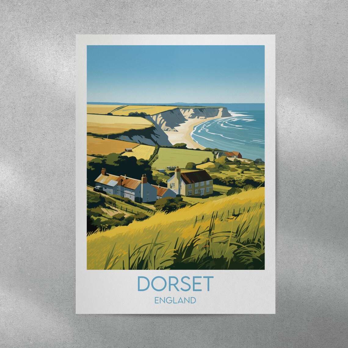 Dorset Travel Poster, England UK Travel Print - Image 3
