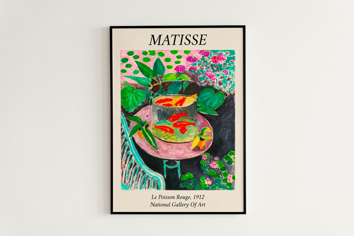 Henri Matisse Le Poisson Rouge 1912 Bordered Exhibition Poster - Image 3