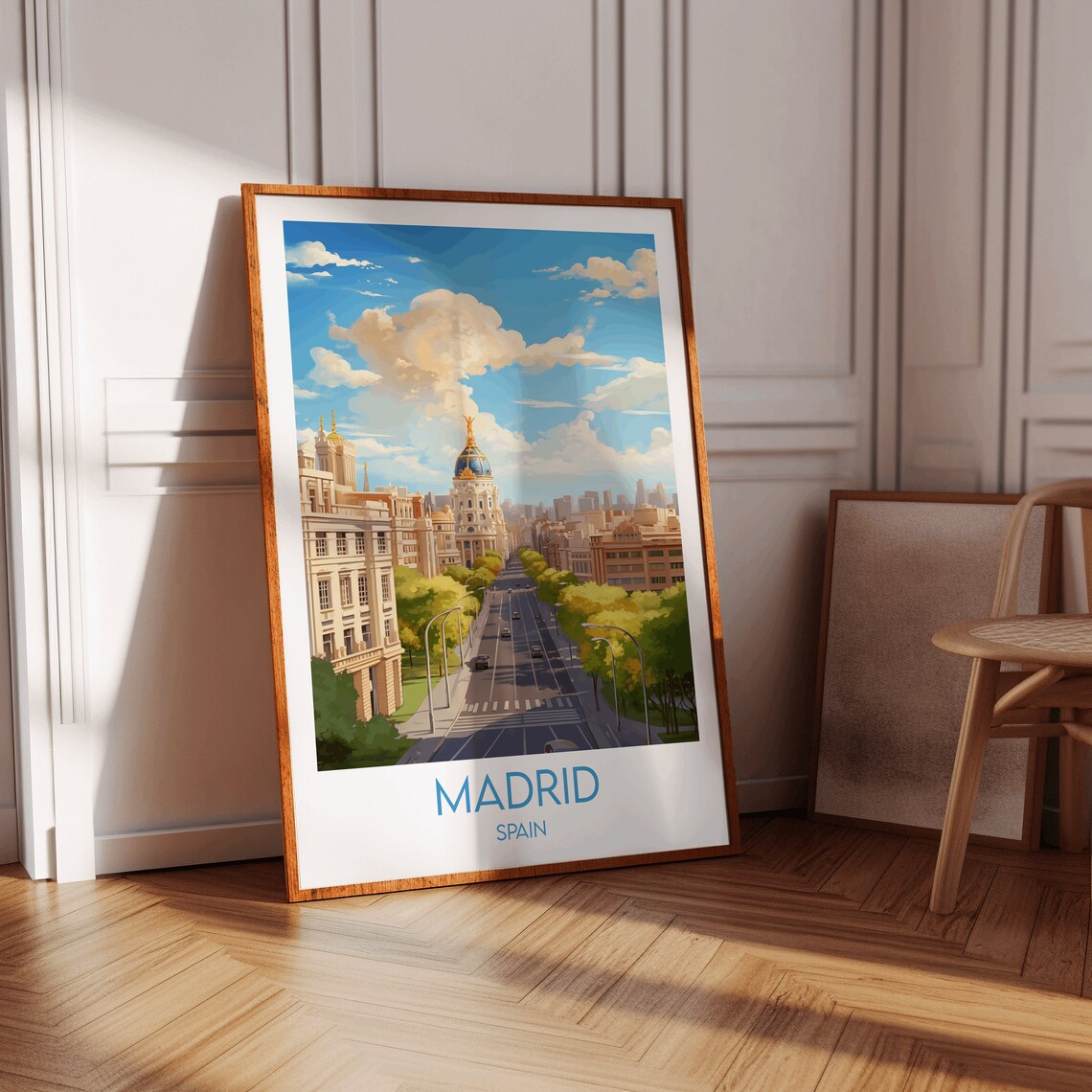 Madrid Spain Grand Boulevard Metropolis Dome Vintage Travel Poster - Image 4
