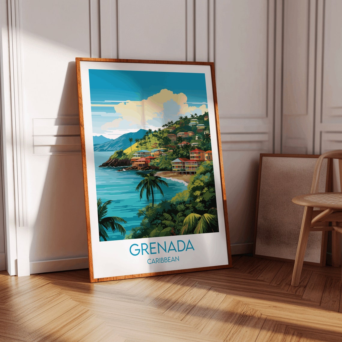 Grenada Travel Print Caribbean Poster Custom Personalised Wedding Birthday Gift - Image 3