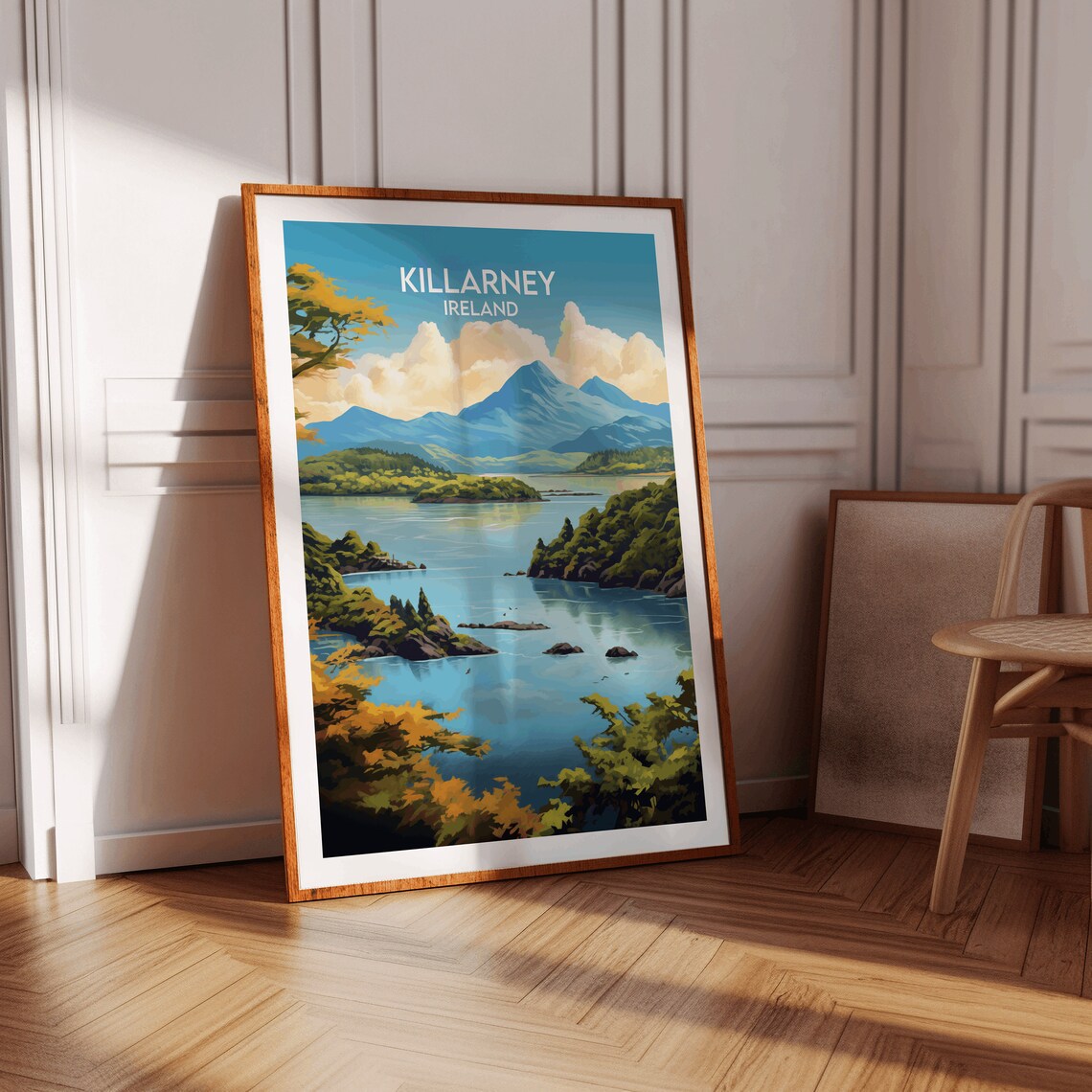 Killarney Ireland Lough Islands Lake Scene Vintage Travel Poster - Image 2