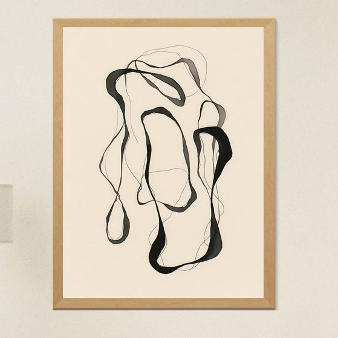 Wabi Sabi Abstract Japanese Ink Wall Art - Image 2
