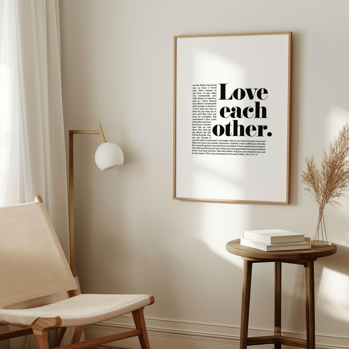 Bible Verse Love Each Other, John 15 Wedding Poster - Image 3