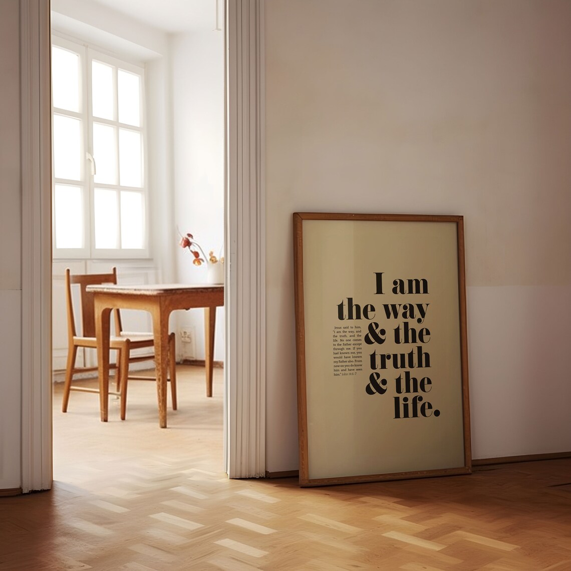 John 14:6 Bold Christian Scripture Wall Art Print - Image 2