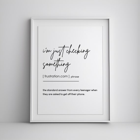 Funny Teen Room Definition Poster Print