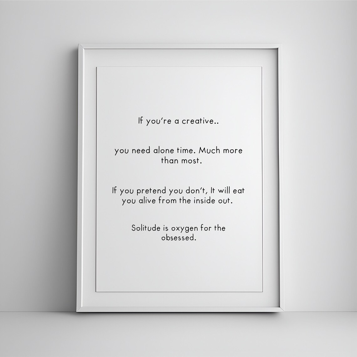 Creative Wall Art Office Decor Gift Quote Art Print