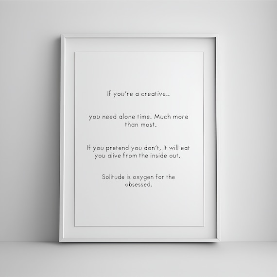 Creative Wall Art Office Decor Gift Quote Art Print