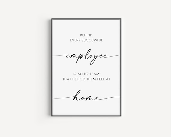 HR Quotes Office Humor Art Print for Workspaces