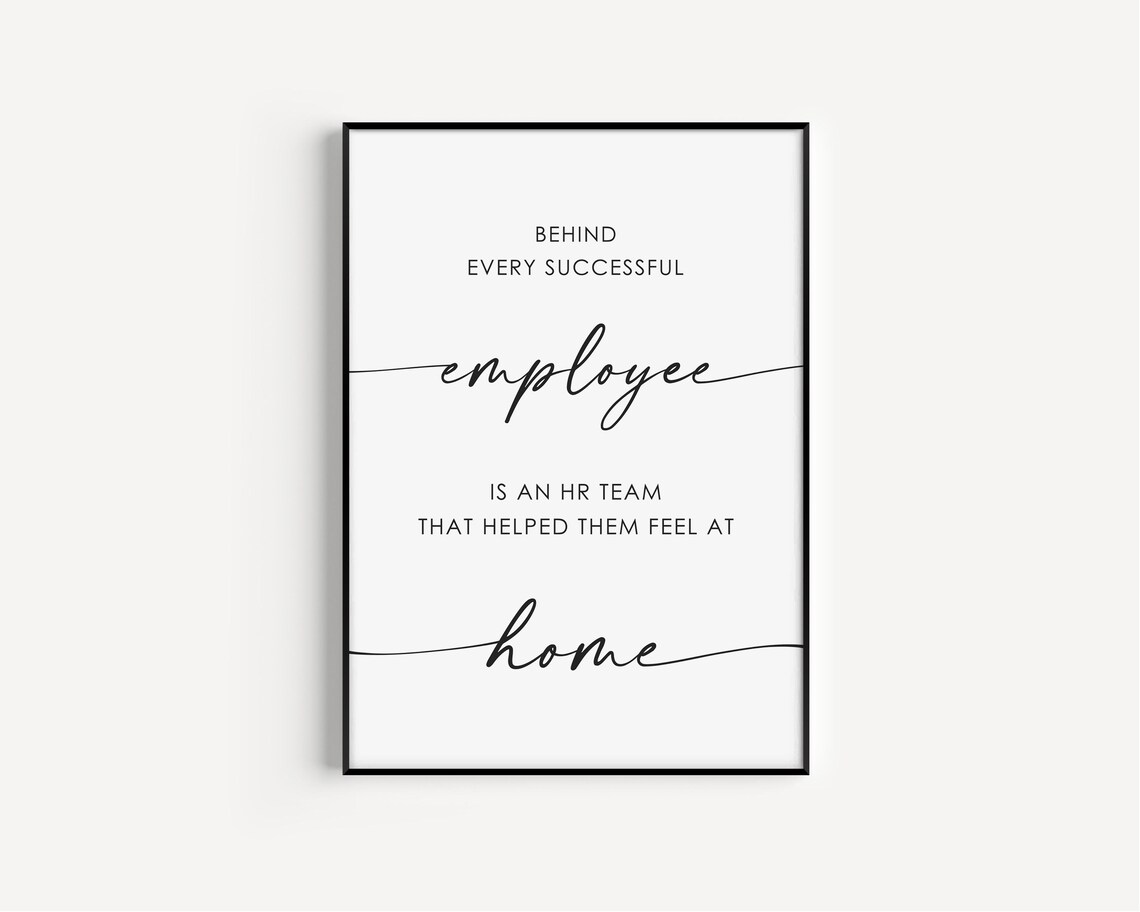 HR Quotes Office Humor Art Print for Workspaces