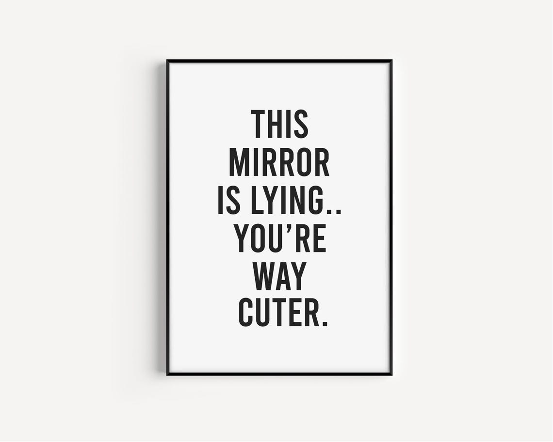 Bathroom Decor Wall Art Guest Funny Quotes Print Minimalist Poster
