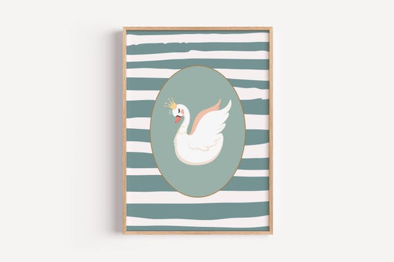 Nursery Print Wall Art Kids Room Playroom Decor Illustration