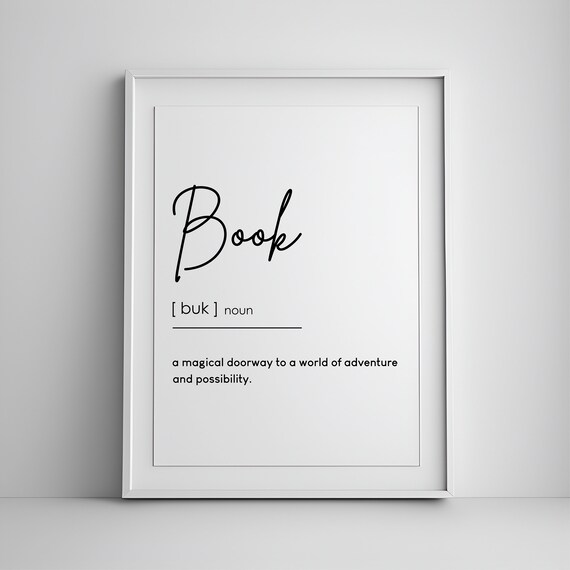 Book Definition Magical Doorway Adventure Library Reading Wall Art