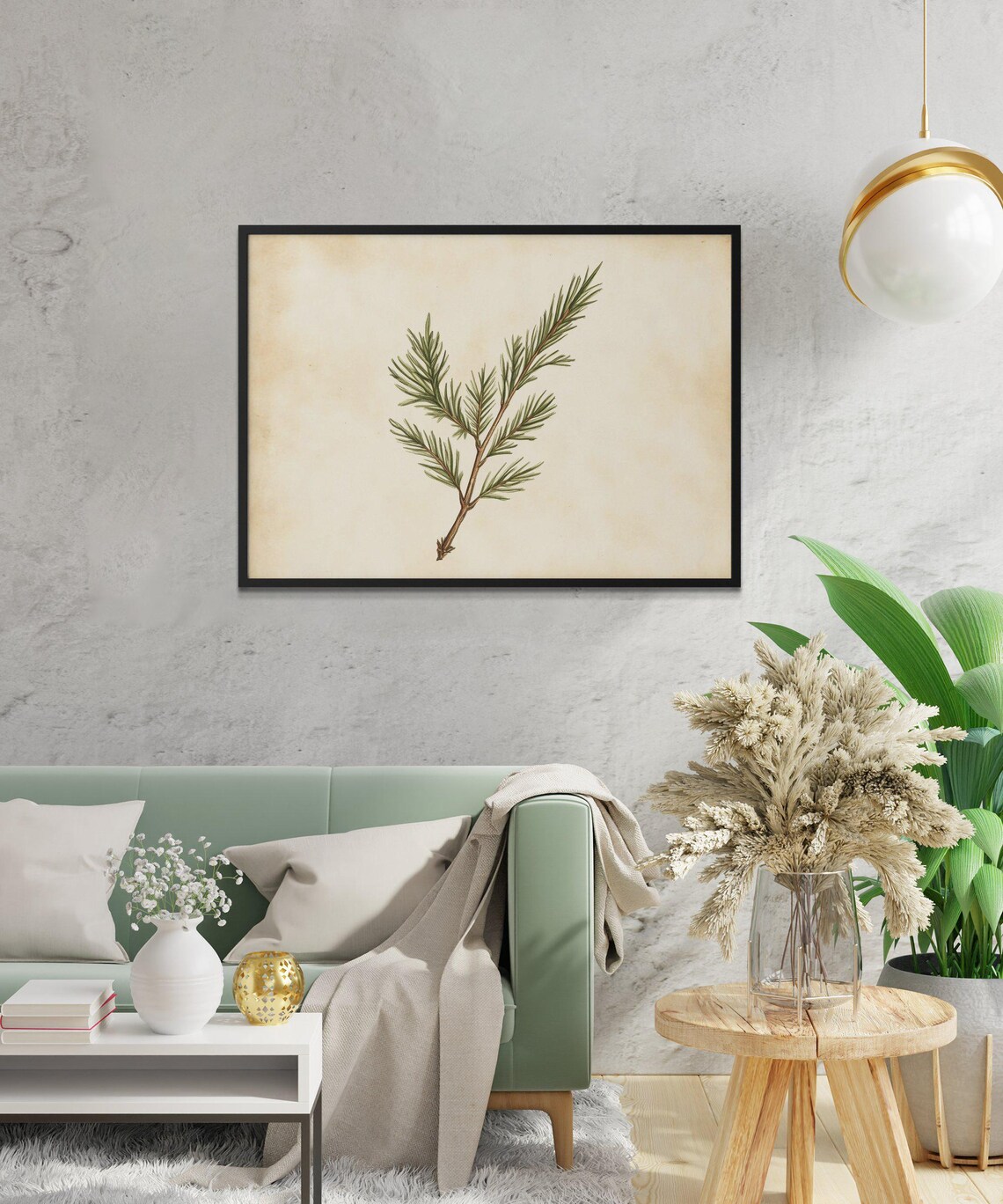 Botanical Pine Branch Minimalist Nature Poster - Image 2