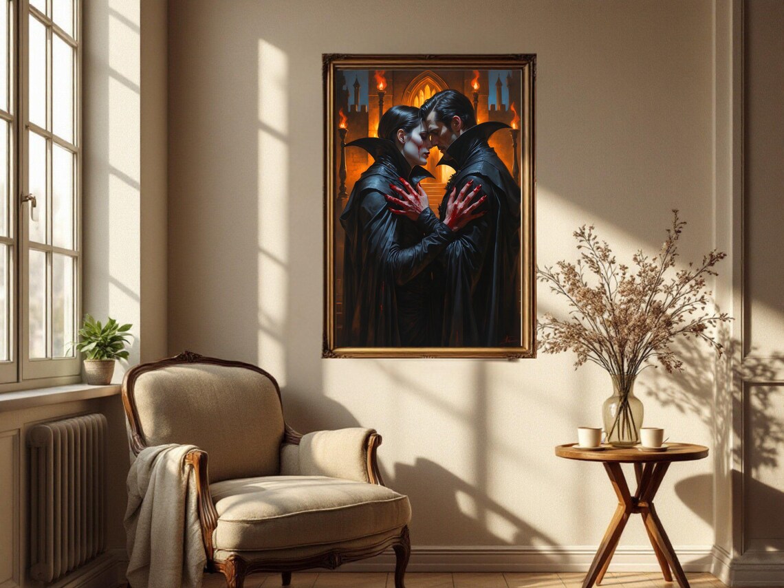 Gothic Vampire Lovers, Romantic Dark Romance Poster - Image 2