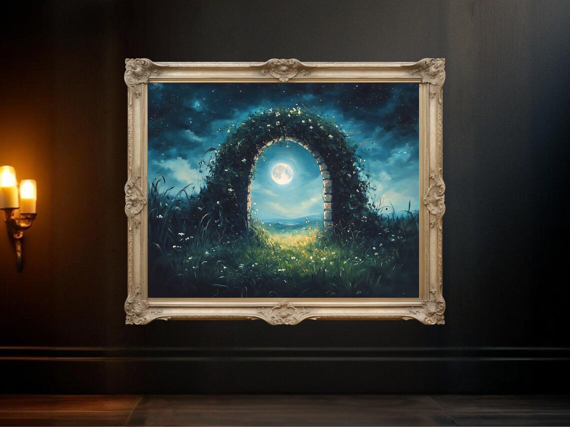 Mystical Moonlight - Traditional Travel Poster