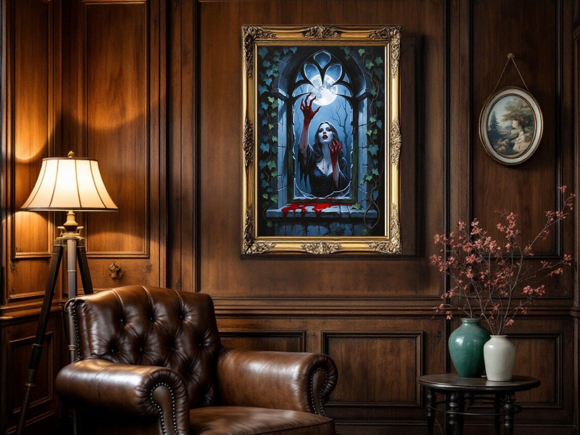 Gothic Vampire Moonlit Fantasy Horror Poster - Image 3
