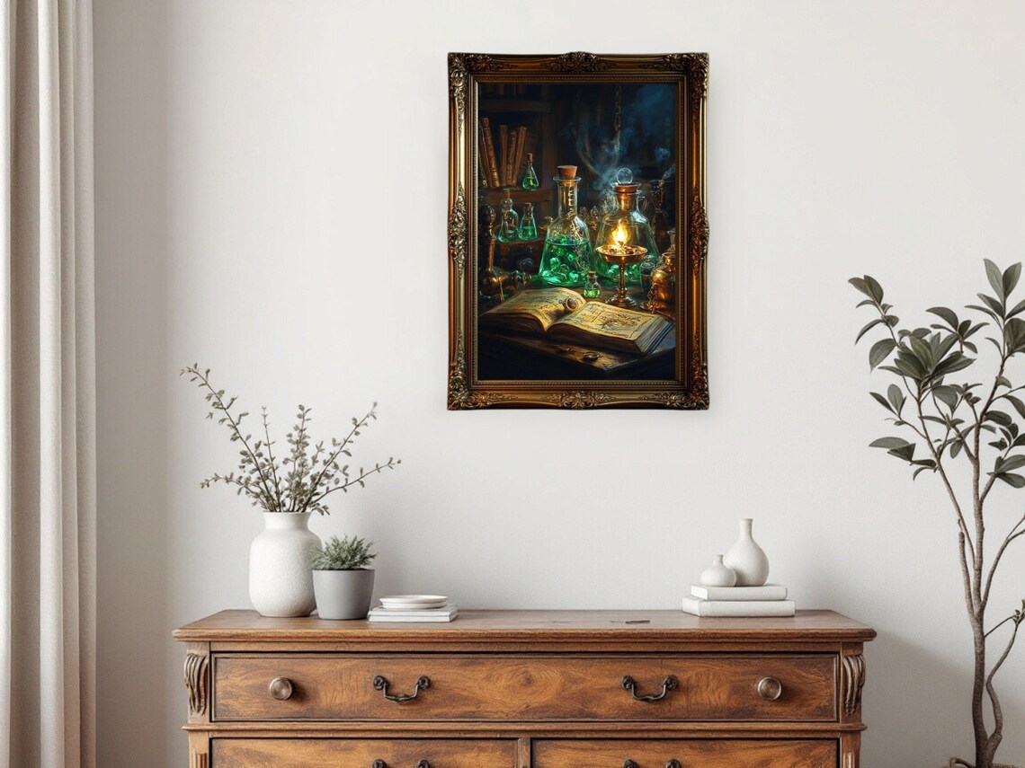 Magic Potion Shelf Dark Academia Art Print - Image 3