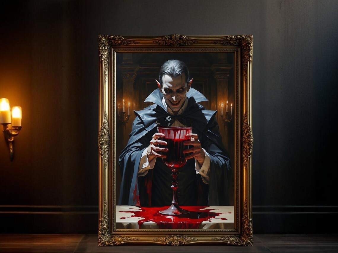 Gothic Vampire, Dark Fantasy Horror Art Poster