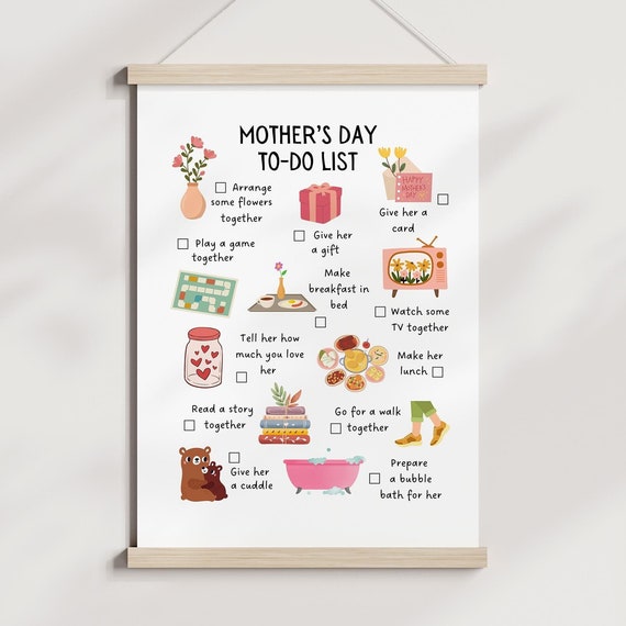 Mothers Day To Do List Mothers Day Activities A4 Us Letter Activities For Children Kids Printables