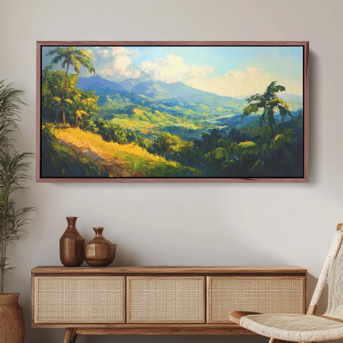 Blue Mountains Jamaica Tropical Decor Art Print