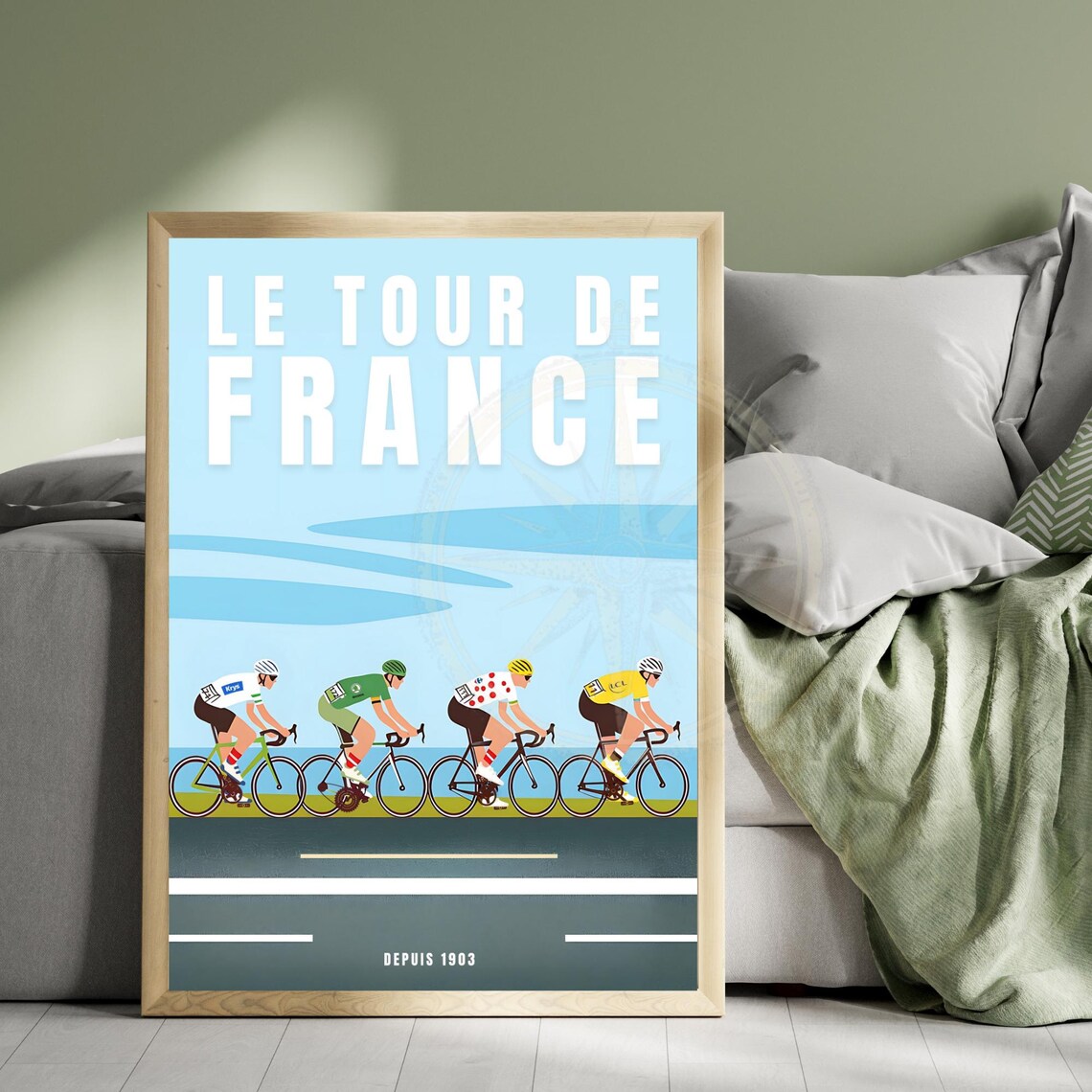 Le Tour de France Depuis 1903 Peloton Side View Minimalist Poster - Image 3