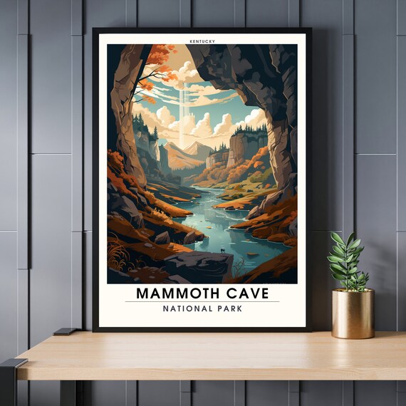 Mammoth Cave National Park Kentucky Cavern Arch River Landscape Poster