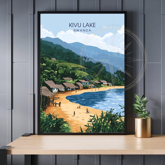 Lake Kivu Poster Congo Print