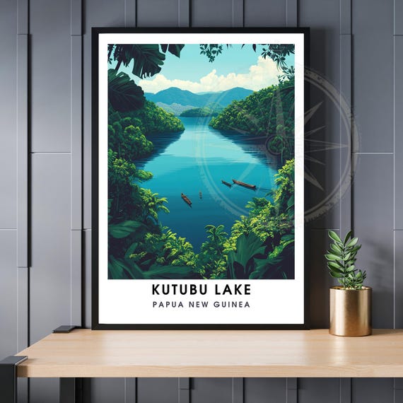 Lake Katubu Poster Papua New Guinea Wall