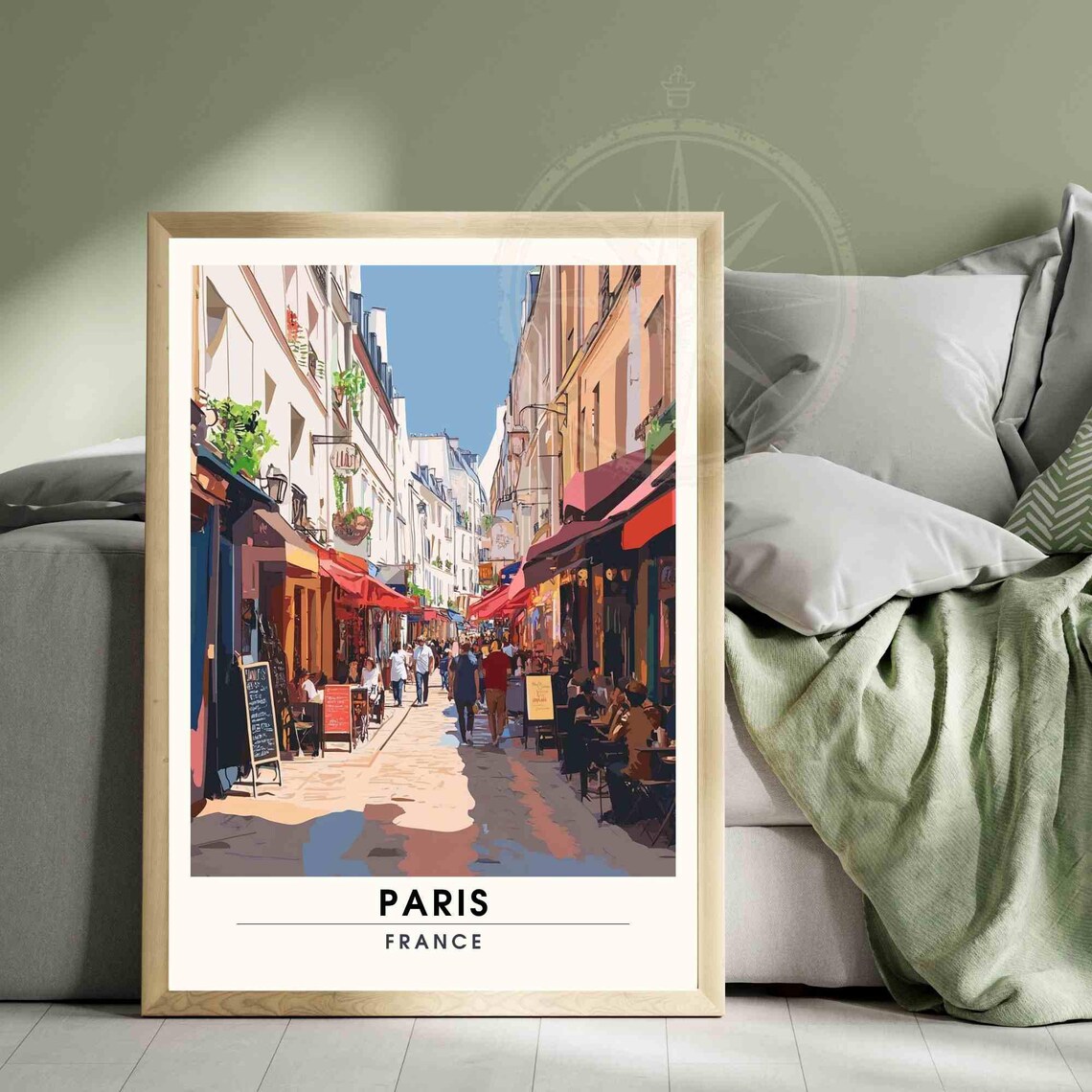 Paris Rue Mouffetard Travel Poster Art Print - Image 3