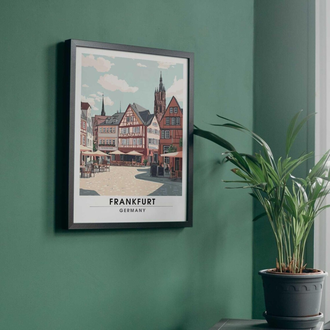 Frankfurt Germany Historic Old Town Half Timbered Houses Travel Poster - Image 4