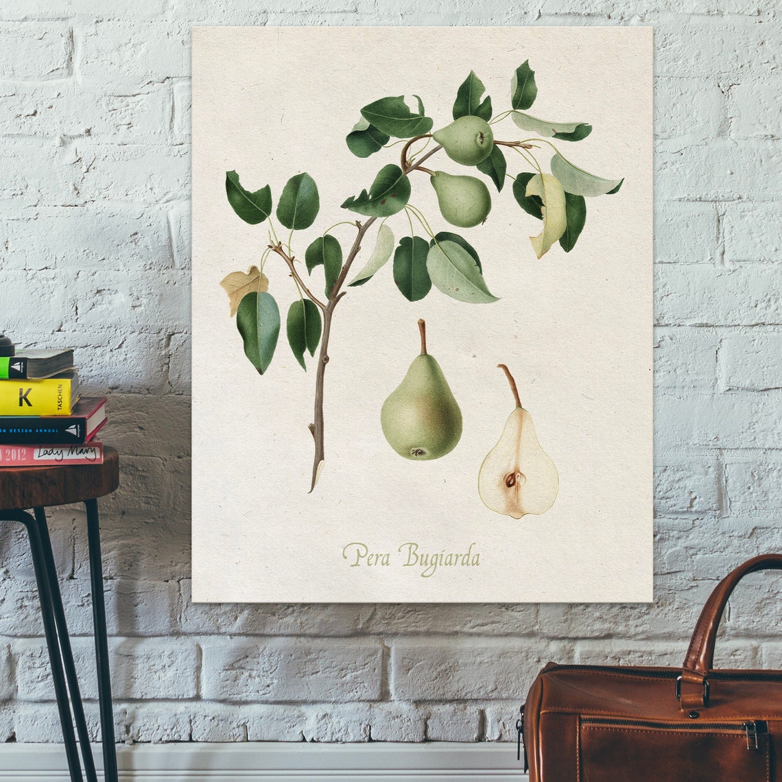 Pera Bugiarda Vintage Pear Botanical Fruit Illustration Art Poster - Image 2