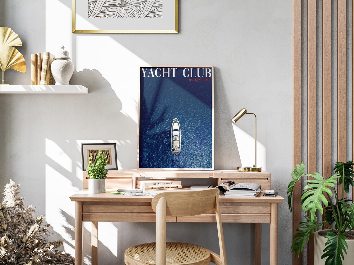Yacht Club Retro Art Print, 70s Vogue Style - Image 4
