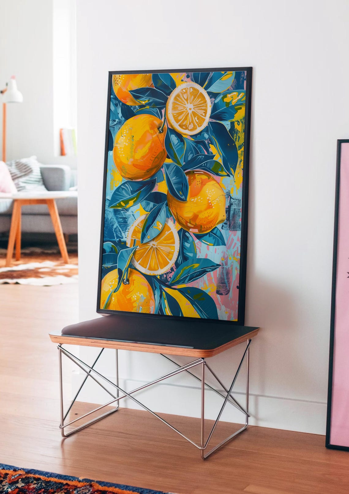 Lemon Tree Branch Citrus Fruit Tropical Botanical Art Poster - Image 4