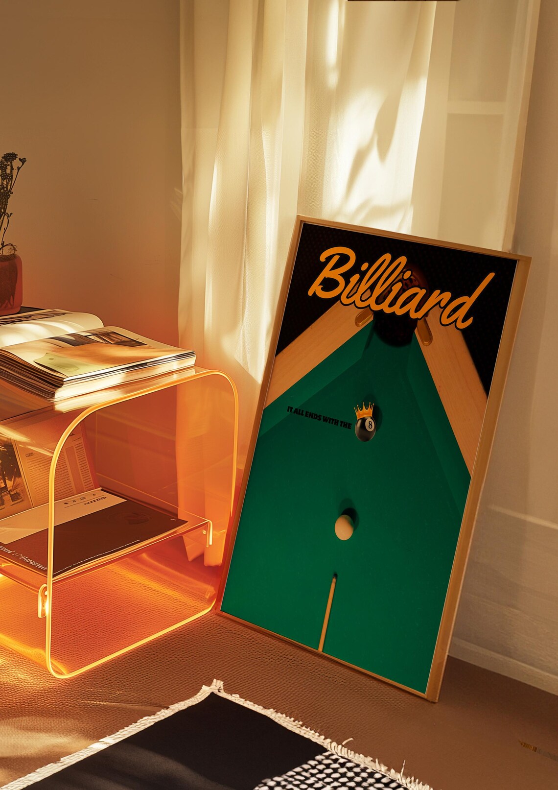 Billiards 8 Ball Motivational Art Print - Image 3