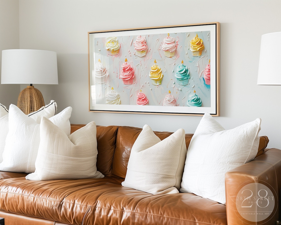 Birthday Cupcakes Birthday Decor Art Print - Image 2