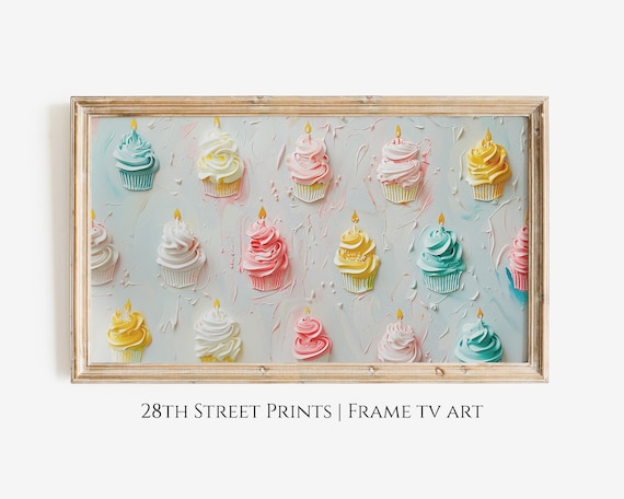 Birthday Cupcakes Birthday Decor Art Print