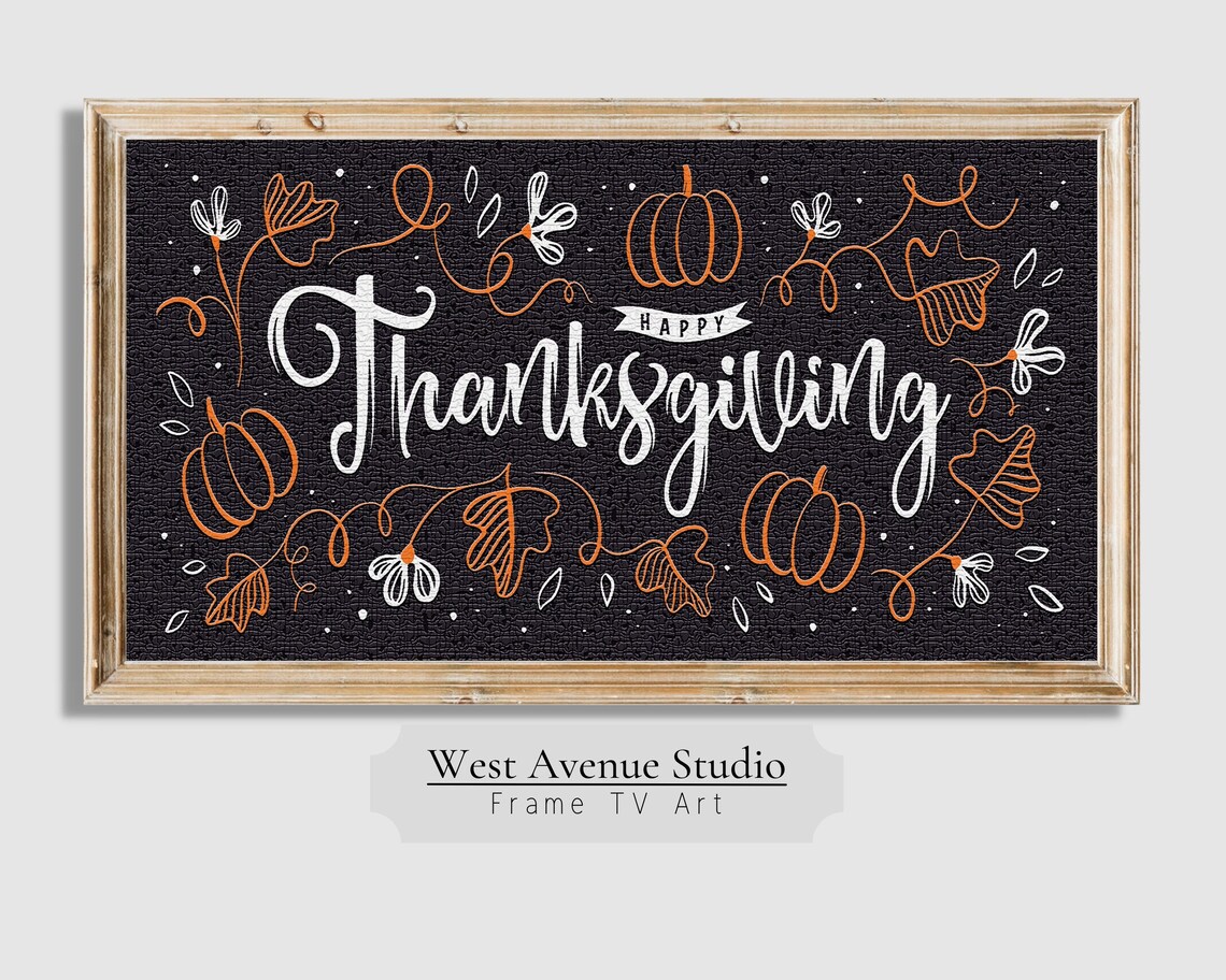 Thanksgiving Textured TV Art, Fall Pumpkins Poster - Image 3