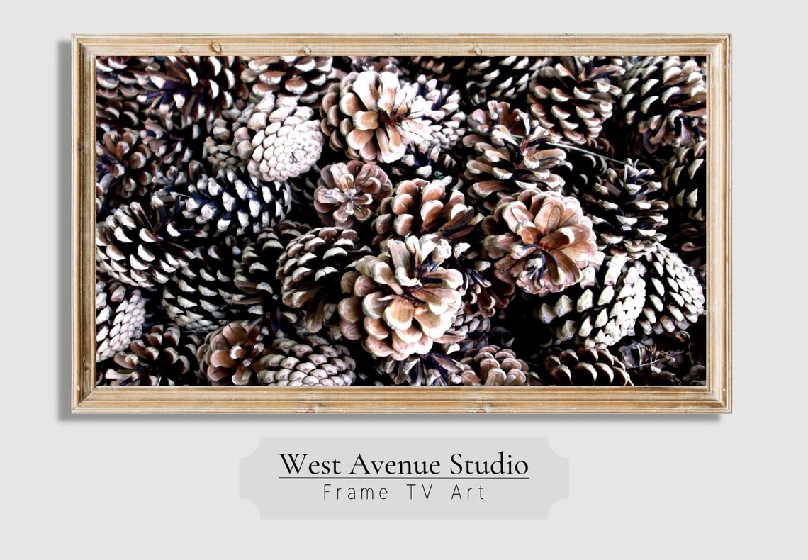 Pine Cone Close Up Textured Winter Nature Photography Wall Poster - Image 4
