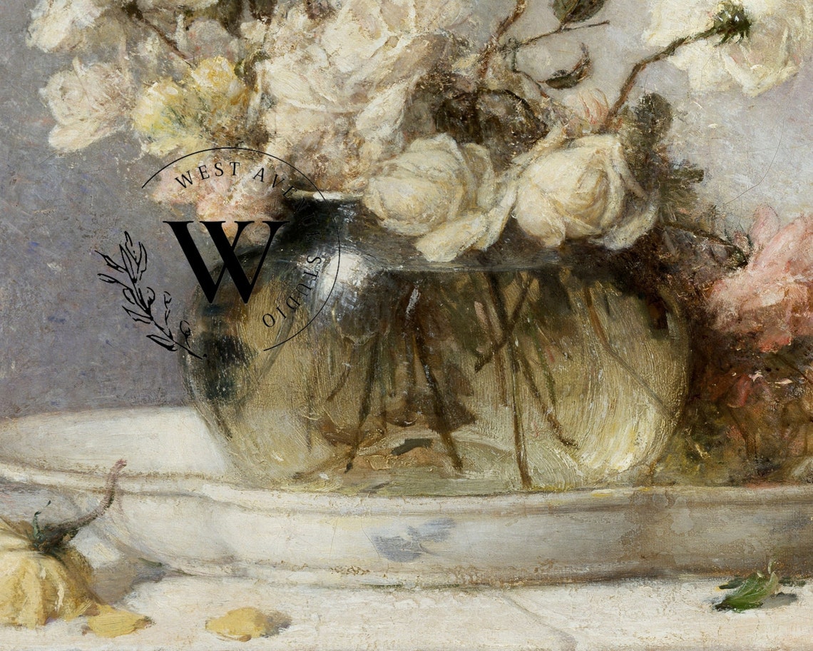 Frame Tv Art Spring Art Spring Vintage Floral Painting Botanical Oil Painting Antique French Farmhouse Art Instant 062 - Image 3