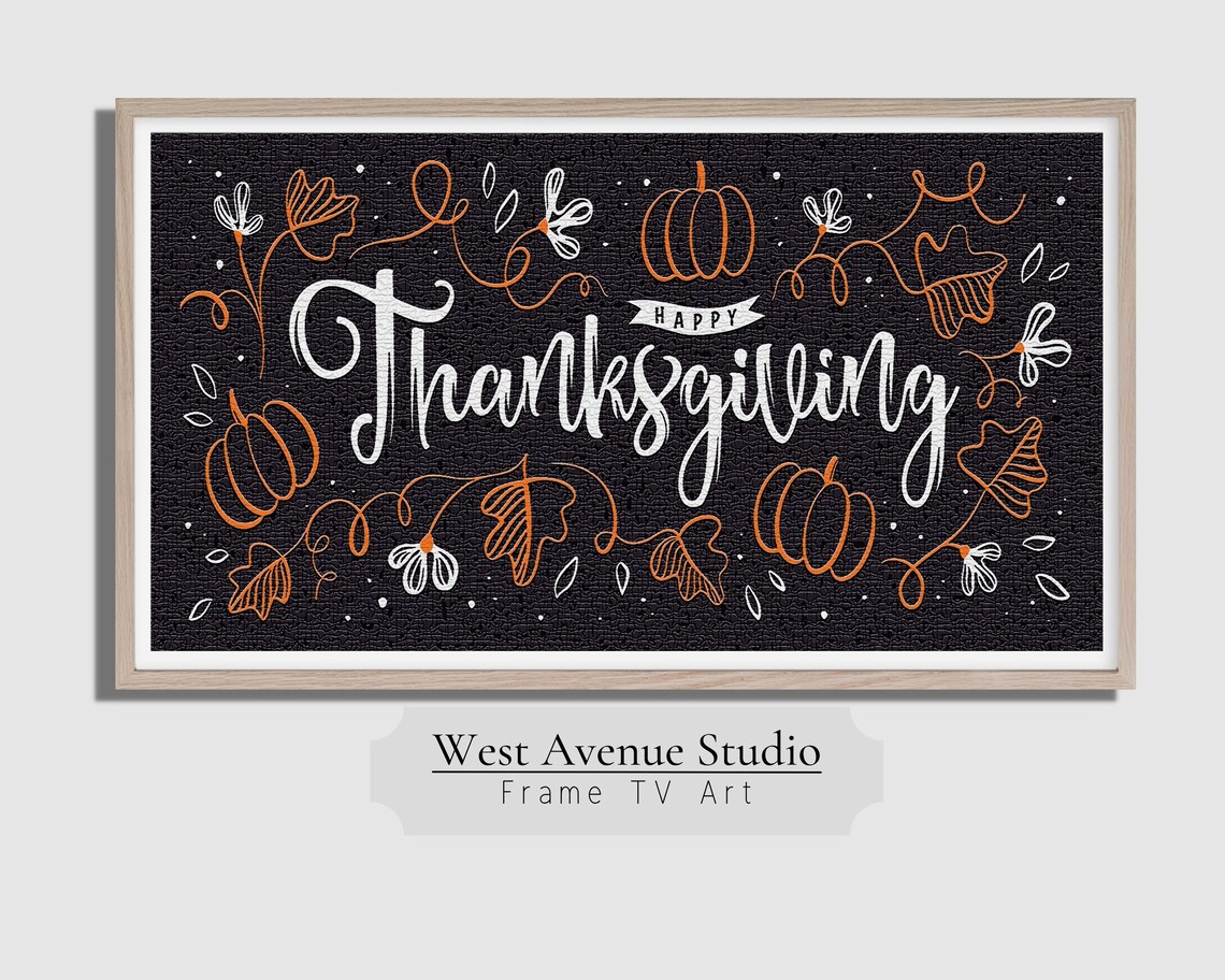 Thanksgiving Textured TV Art, Fall Pumpkins Poster - Image 4