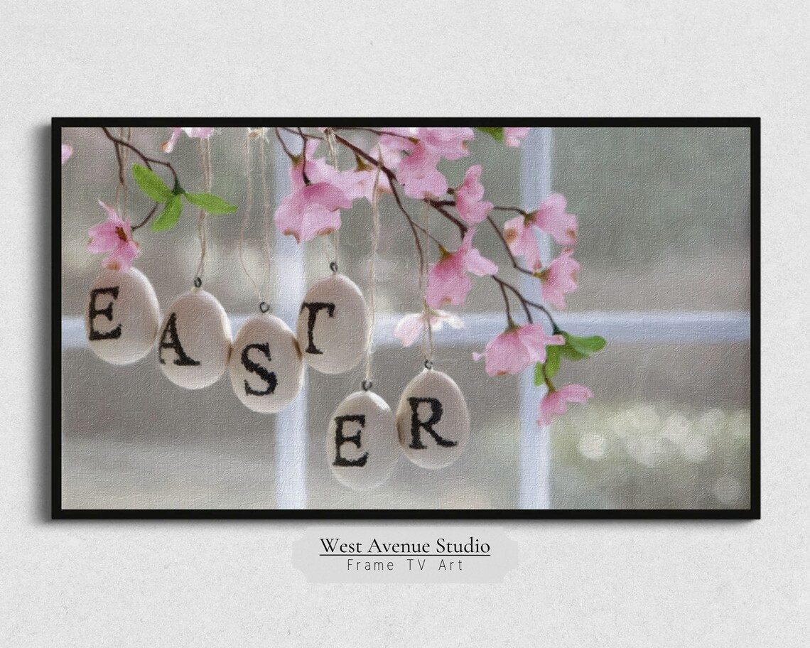 Easter Art, Textured Oil Painting Spring Decor - Image 4