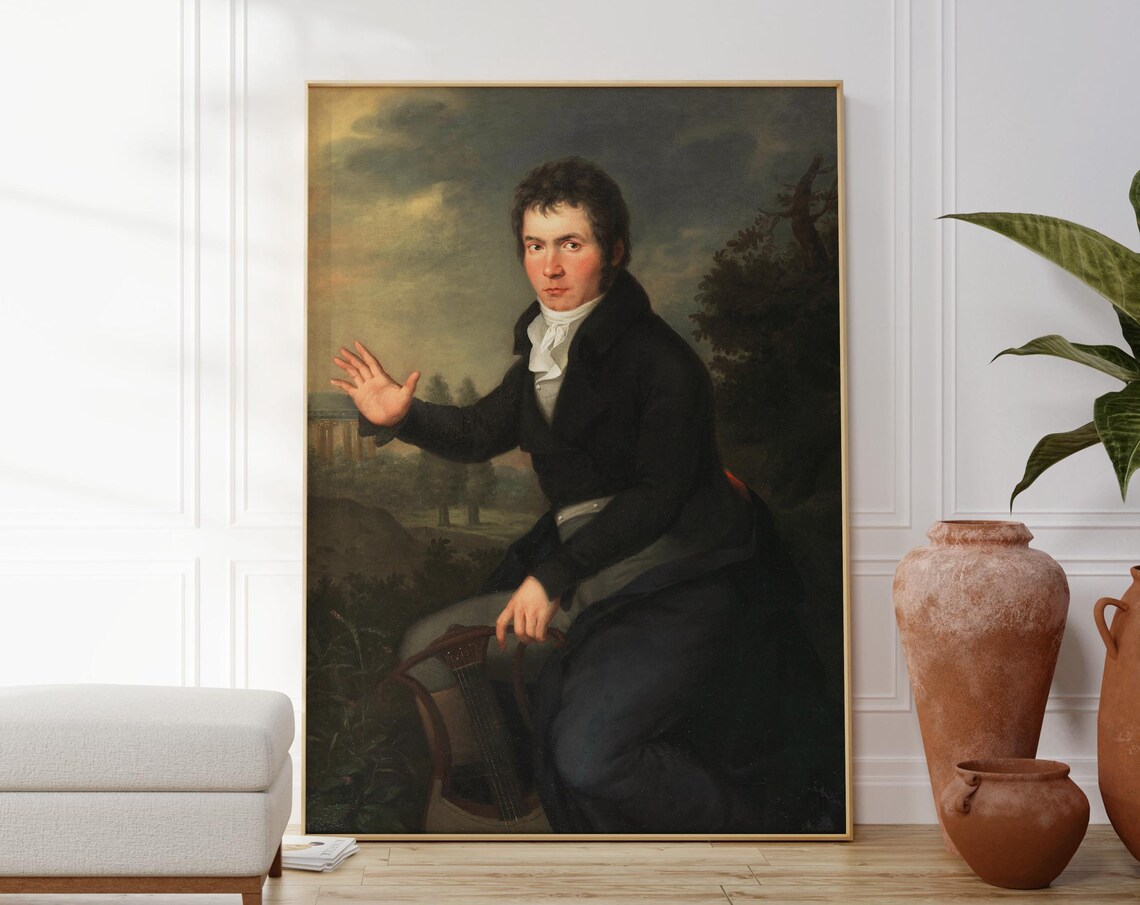 Young Beethoven Portrait Art Print, Classical Music