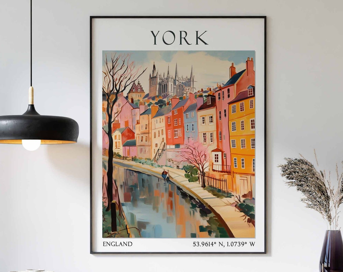 York Travel Print York Travel Poster England Wall Art United Kingdom Travel Decor York Travel Gift York Art Print British Wall Art