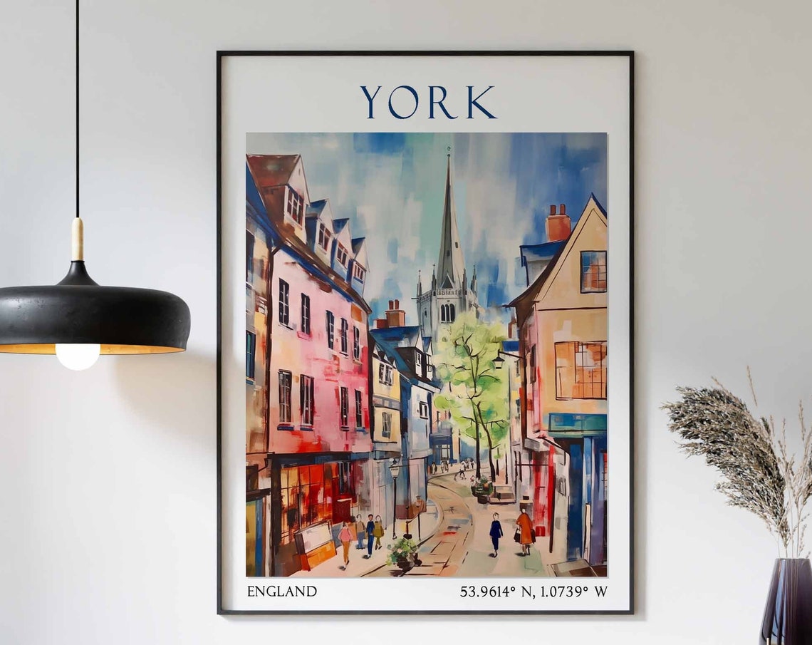 York Travel Print York Travel Poster England Wall Art United Kingdom Travel Decor York Travel Gift York Art Print British Wall Art