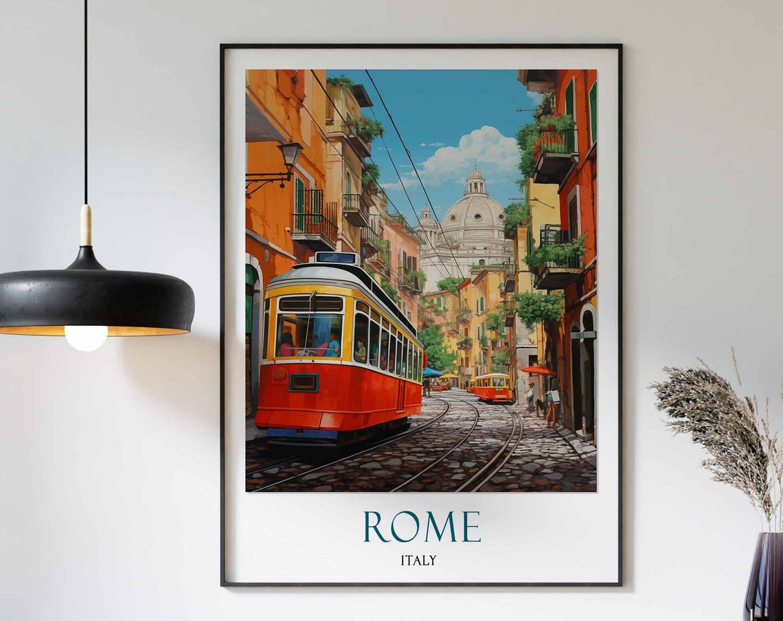 Rome Travel Print Rome Travel Poster Italy Wall Art Italy Travel Decor Rome Wall Art Rome Travel Gift Rome Art Print Italian Decor