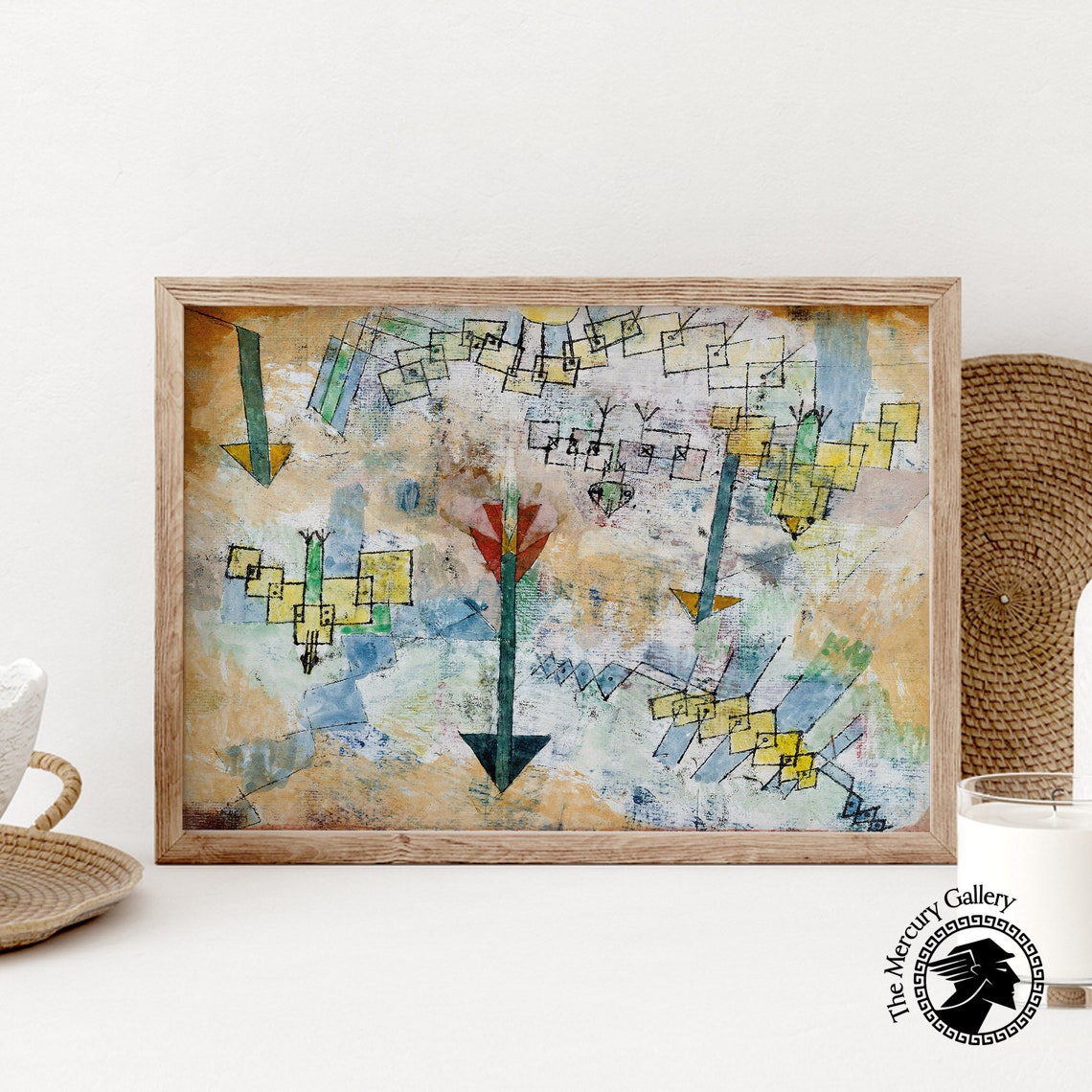 Paul Klee Birds Swooping Down And Arrows 1919 Abstract Print