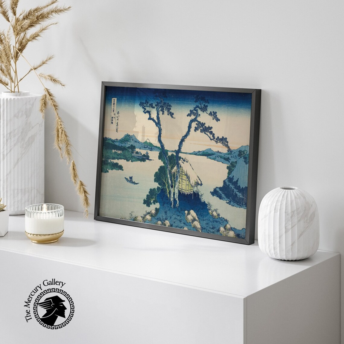 Hokusai Mount Fuji Over Lake Hakone Pines Japanese Woodblock Landscape Poster - Image 5